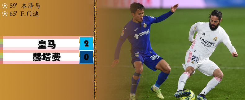 皇家马德里2-0赫塔费