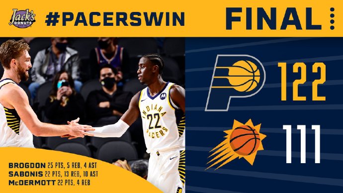 03月14日 NBA常规赛 步行者vs太阳 全场录像