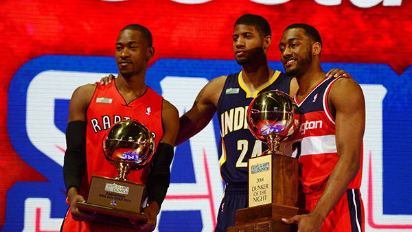 2014年NBA全明星扣篮大赛全场录像【沃尔超级背扣夺冠】