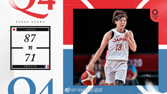 08月07日 奥运会女篮半决赛 日本VS法国 全场录像