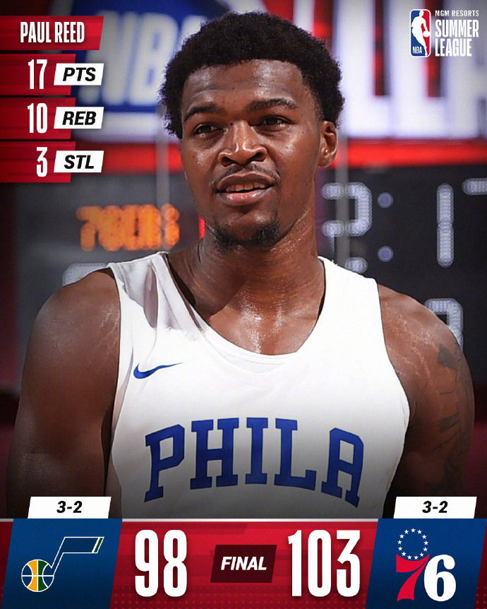 08月18日 NBA夏季联赛 爵士vs76人 全场录像