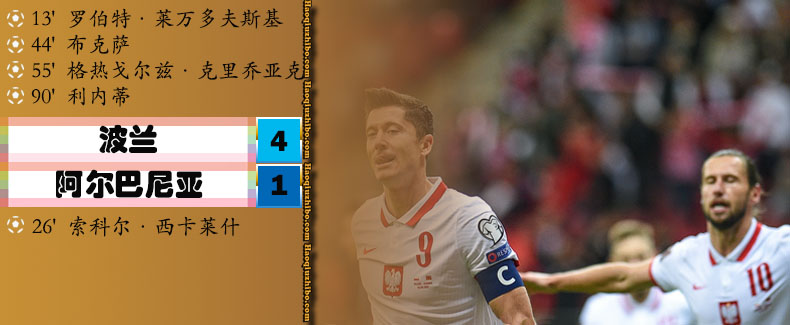 世预赛欧洲区I组 波兰 4 - 1 阿尔巴尼亚