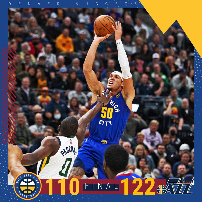 10月27日 NBA常规赛 掘金vs爵士 全场录像