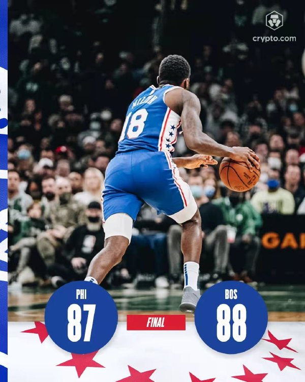 凯尔特人88-87击败76