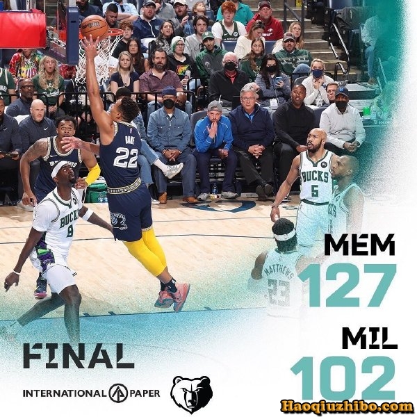 03月27日 NBA常规赛 雄鹿vs灰熊 全场录像