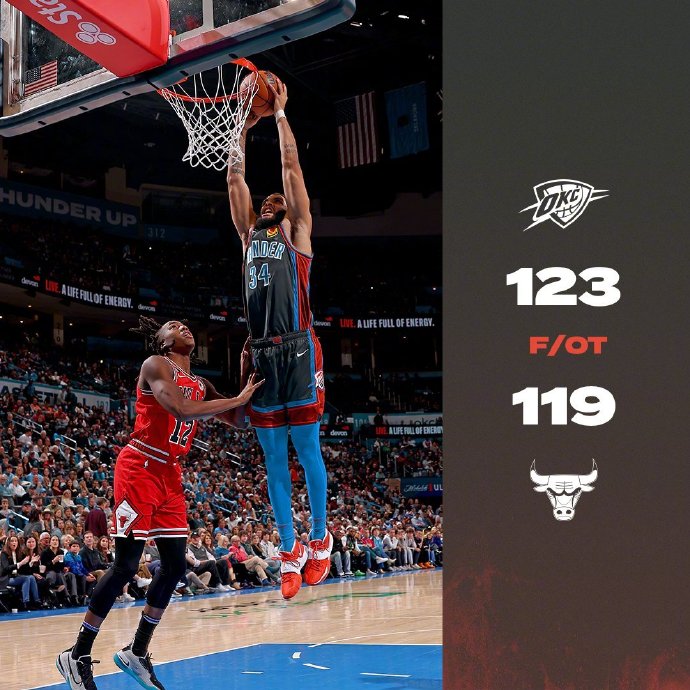 11月26日 NBA常规赛 公牛vs雷霆 全场录像
