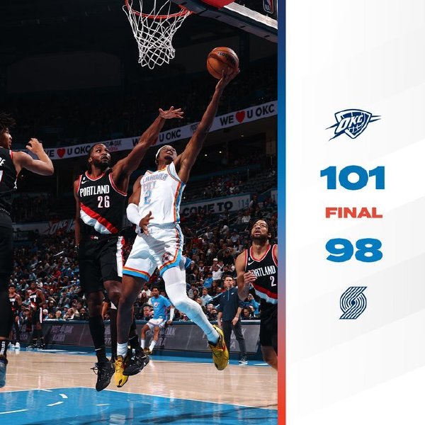 12月22日 NBA常规赛 开拓者vs雷霆 全场录像