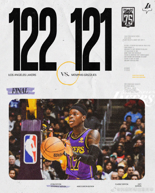 01月21日 NBA常规赛 灰熊vs湖人 全场录像