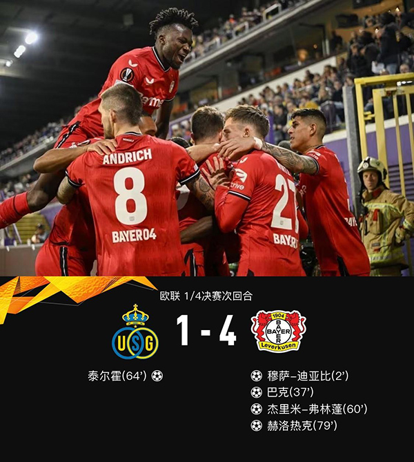 04月21日 欧联杯1/4决赛次回合 圣吉罗斯vs勒沃库森 全场录像