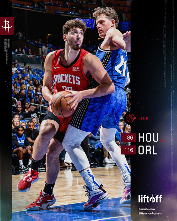 10月26日 NBA常规赛 火箭vs魔术 全场录像