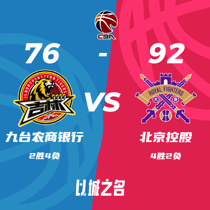 11月04日 CBA常规赛 吉林vs北控 全场录像