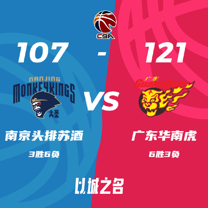 CBA录像回顾战况:广东121-107同曦 胡明轩22+7 林葳24+6