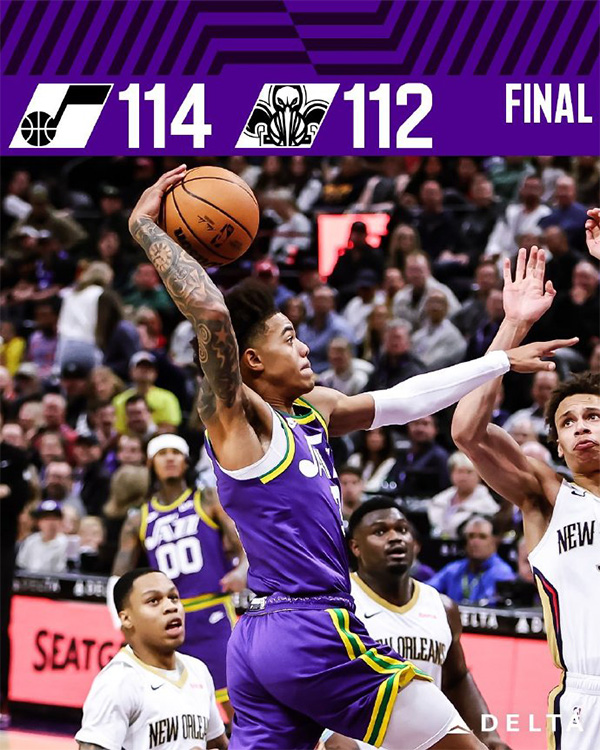 11月28日 NBA常规赛 鹈鹕vs爵士 全场录像