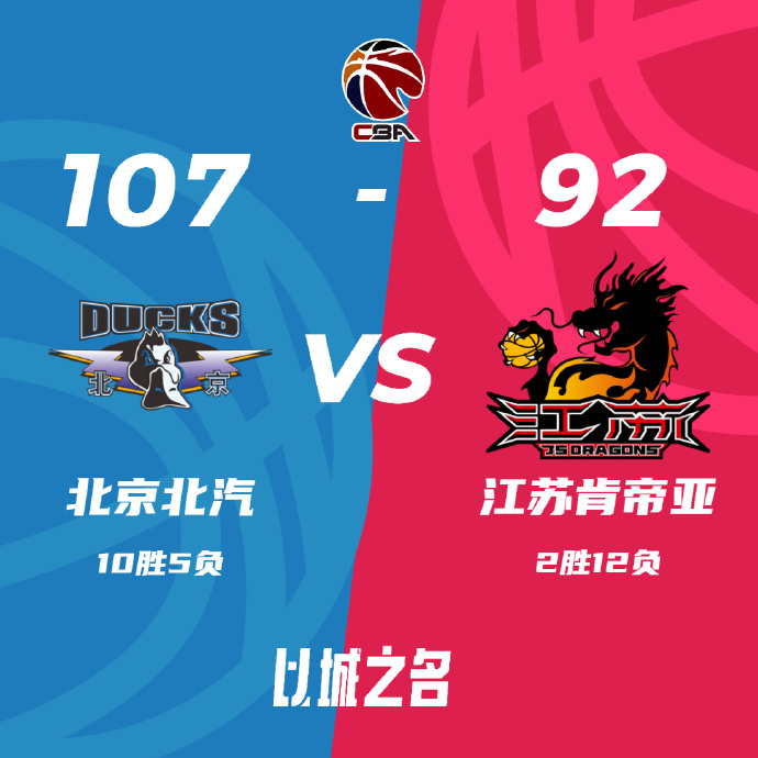 CBA录像回顾战况:北京107-92江苏 范子铭29+15 莱利37分