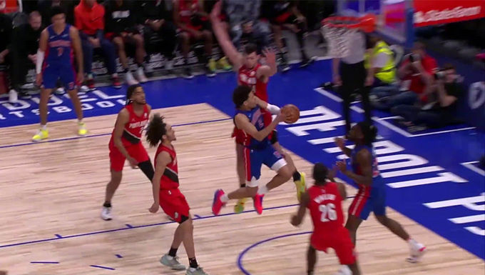 2022.3.22NBA全场录像回放 开拓者vs活塞