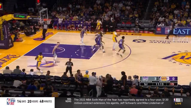 2022.10.4NBA全场录像回放 国王vs湖人