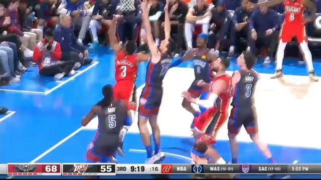 2022.12.24NBA全场录像回放 鹈鹕vs雷霆