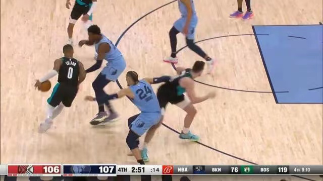 2023.2.2NBA录像回放高清 开拓者vs灰熊