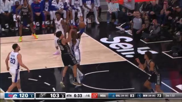 2023.2.4NBA录像回放 76人vs马刺 免费更新